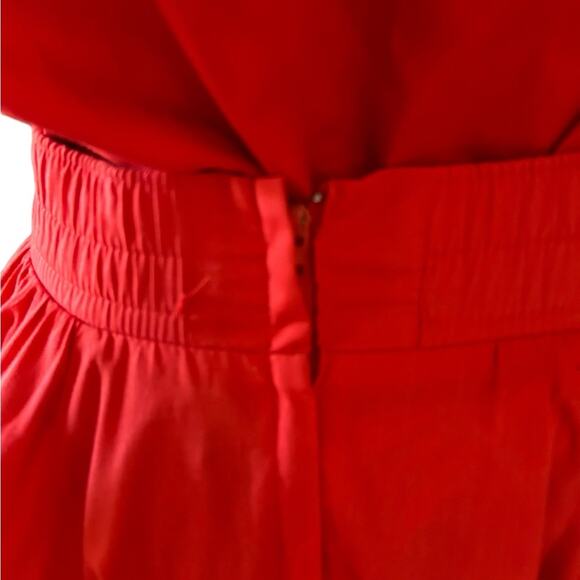 VTG Fashions by Betty Square Dance Set 6 Off The Shoulder Ruffle Skirt White Red - Picture 8 of 13